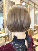 ダブルカラーショートボブインナーカラーハイライトケアブリーチ