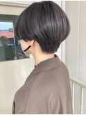 マッシュショート ハンサムショート アッシュグレー