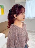 チェリーレッド/ボブルフ/ネビージュ/小顔/沖縄/髪質改善/前髪