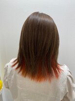 コワフェル ド エクセル 白楽店(la coiffure de excel)&nbsp;インナーオレンジカラー【横浜/ハイライト/バレイヤージュ】