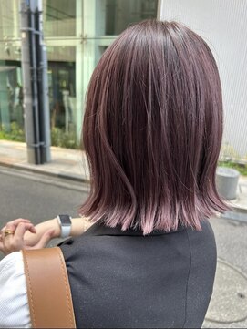 バディ 中野駅前店(BUDDY) ピンクバイオレット×外ハネボブ【中野美容室/阿佐ヶ谷/高円寺】