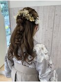 袴のハーフアップ