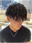 波巻きパーマツイストスパイラルパーマメンズカット名駅名古屋
