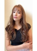 ウォームブラウンエクステ×ナチュラルウェーブ
