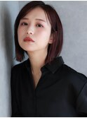 ぱつっとボブ/透明感カラー/暖色カラー/髪質改善/神戸/住吉