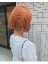 エレノア 藤沢(Eleanor)&nbsp;【ブリーチ×オレンジボブ】透け感カラーで軽やかに