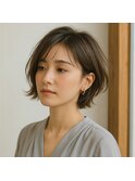 大人女性の束感ショートボブ 20代 30代 40代 50代 60代髪質改善