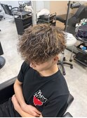 メンズパーマ金メッシュバロックパーマツイスパ