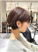 【LA'BO三浦】30代/40代/50代/ピンクブラウン/ショートボブ