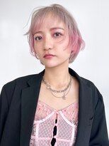アルバム 新宿(ALBUM SHINJUKU)&nbsp;ベビーピンクセミディグレージュカラーくびレイヤー_F0041