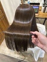 ブローテ ヘアアンドメイク(brote hair&make)&nbsp;縮毛矯正後2週間の艶髪カラー