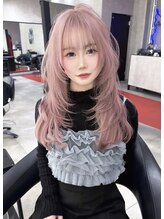 アクタノイド エット 表参道店(actanoid etto) ホワイトピンク×ふんわりレイヤーカット