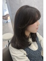 ネウィ 宮崎店(newi)&nbsp;モテ髪レイヤーカットミディアムくびれヘア柔らか質感艶カラー