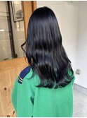 ブルーブラックグレーブラック就活カラー実習カラー黒染め無し
