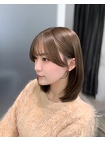 シェス 梅田茶屋町(shes)&nbsp;シアーグレージュ×顔周りカット/アリサ