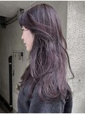 ブリーチなし秋カラーブルーベリーカラーラベンダーグレージュ