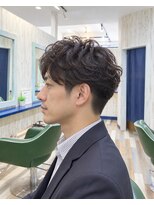 ルートヘア 辻堂店&nbsp;30代メンズニュアンスパーマビジネスショートツーブロック辻堂