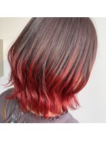 美容室 アイディー i-dee&nbsp;レッドグラデーション