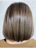 【ツヤと透明感】ハイライト　ワンカールボブ