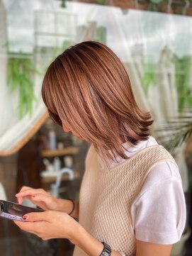 ザセカンドバイジャスミン(THE 2ND by JASMINE) ミルクティーベージュ×外ハネ