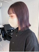 ラベンダーボブ_グレージュカラーボブウルフ_ba423441