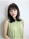 ブラックアッシュ×外ハネミディアム☆