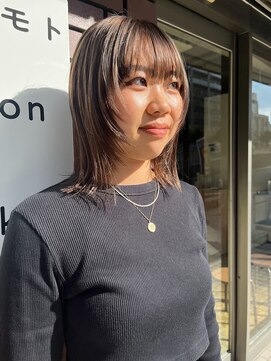 ハマモト ベージュカラー　レイヤーカット