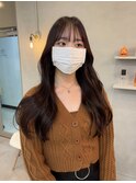 chocolate brown /  long layer cut