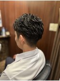 ツーブロック×パーマスタイル