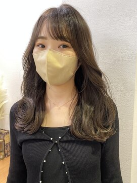 ロンドアベニール 北千住(Lond avenir) 【韓国ヘア】ブリーチなし オリーブベージュ イメチェン