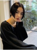 シンプル美人ストレートショートボブ【Treno.吉祥寺】