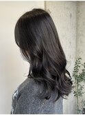 ロング ダークグレージュ 地毛風カラー