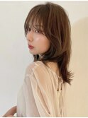 上品なブラウンベージュ/韓国ヘア/ニュアンスカラー