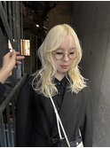 イメチェン/ホワイトブロンド/外ハネボブ/美髪[新潟駅/万代]