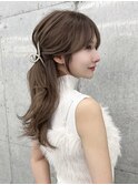 顔まわりカット 小顔ヘア シースルーバング フェイスレイヤー