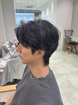 《刈り上げない》ナチュラルセンターパートニュアンスパーマ