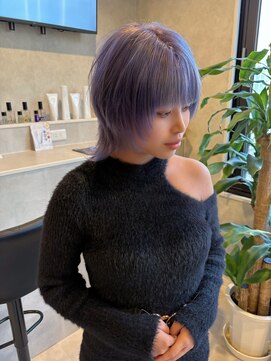 ウルフカット/レイヤーカット/ペールラベンダー