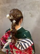 クレエ ヘアー デザイン(creer hair design)&nbsp;成人式ヘアメイク着付け 前撮り 華やか編みおろし