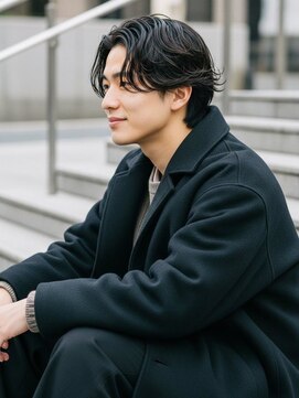 コトナ 越谷店 メンズカット/爽やかに動くフェザーパーマ/センターパート/越谷