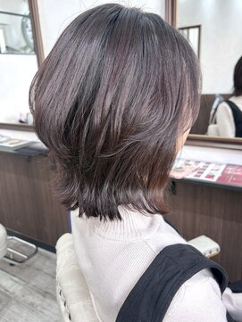 ベルヘアーデザイン 堺東(Belle hair Design) イメチェンパープルグレージュイルミナカラーハッシュカット堺東