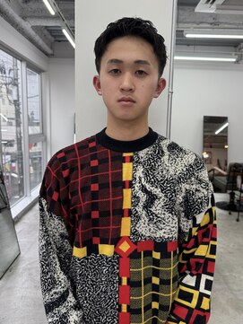 PARKiiiNG 心斎橋　ブリーチ/ダブルカラー/パーマ/メンズ【パーキング】 ニュアンスパーマ