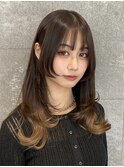 姫カットレイヤーウルフロングミディアムハッシュカット