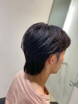 アース 常盤平店(HAIR & MAKE EARTH)&nbsp;黒髪メンズウルフ｜ナチュラルレイヤースタイル