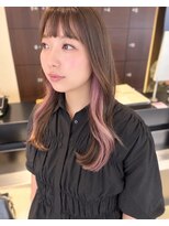 ドール 阪急高槻(DOLL)&nbsp;柔らかブラウン×ピンクのインナーカラーデザインカラー