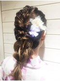 浴衣　アレンジ　ヘアセット