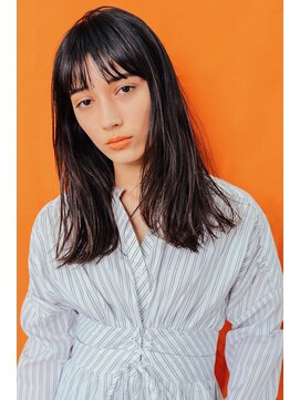 アリー 原宿 表参道(ALLY) [ALLY阿部]人気No1 地毛風暗髪グレージュ×シースルーバング