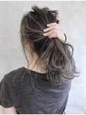 ハッシュカットフルバング似合わせカットレッドブラウン20代30代
