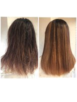 チェルシー 表参道&nbsp;髪質改善と酸熱トリートメントで縮毛矯正と同じ様に癖が伸びる