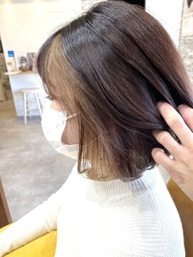 ブレス 横浜(bless) フレーミングカラー/前下がりボブ シースルー前髪【bless横浜】