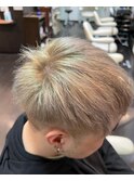 韓国マッシュホワイトブリーチ・ハイトーンカラーhommehair2櫻井